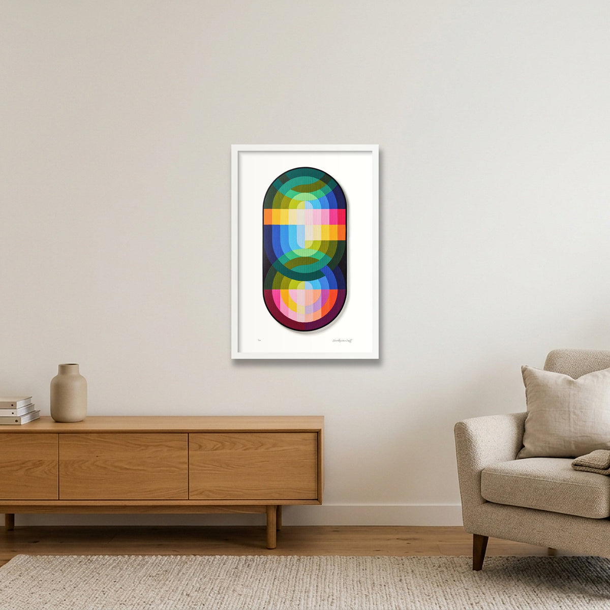 Convergence — 40×60cm, 16×24" White Frame