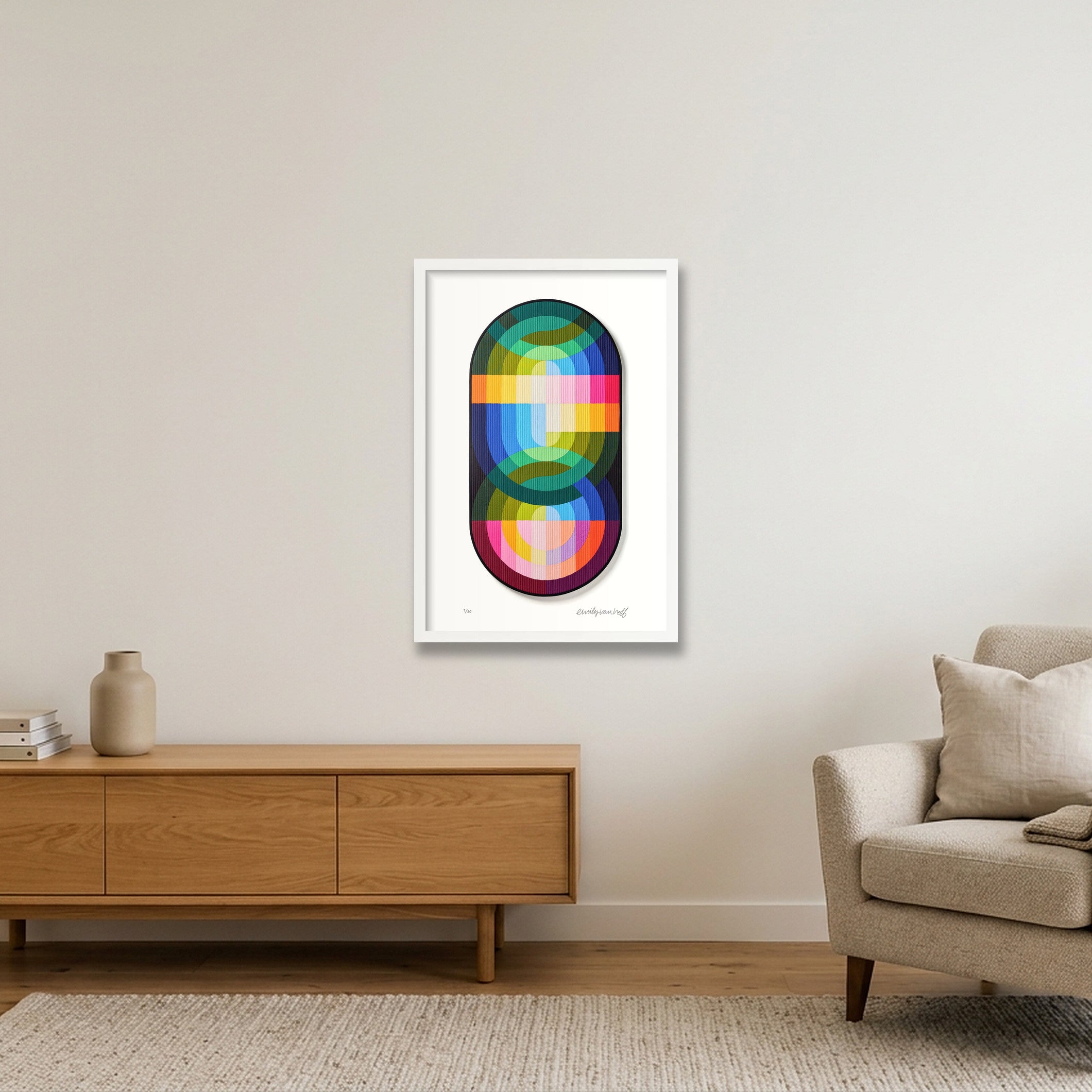 Convergence — 40×60cm, 16×24" White Frame