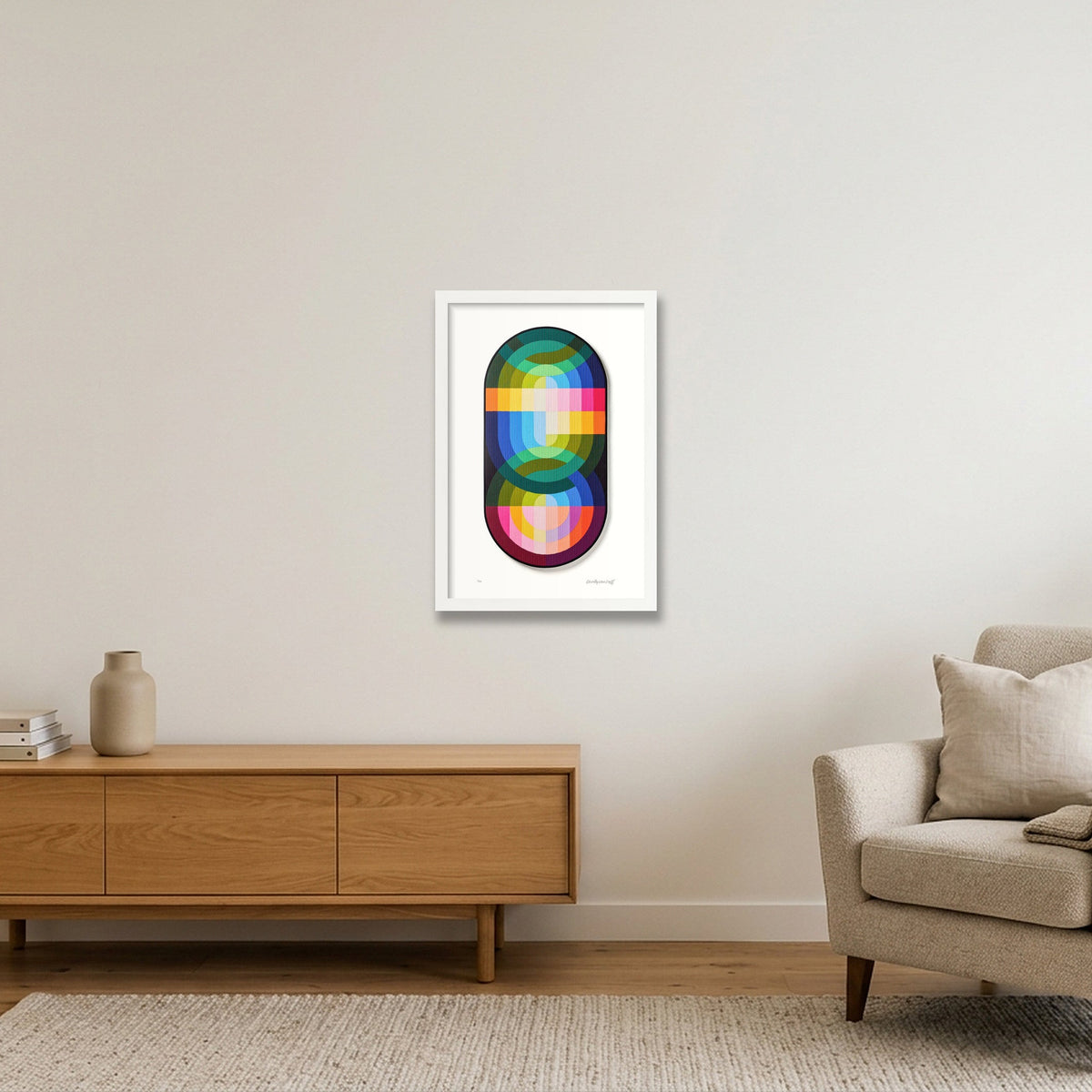 Convergence — 30×45cm, 12×18" White Frame